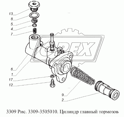 Цилиндр главный тормозов